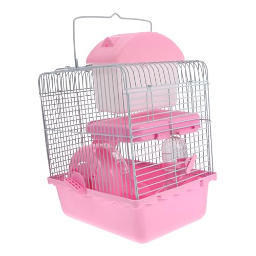 Beaupretty Hamsterkäfig Kleiner Wasserspender Hamsterversteck Hütte Spielzeug Reisezubehör Igelhaus Hamster Hütte Luxus Villa Käfig kleines Haustier Chinchilla Reisen Eichhörnchen Käfig von Beaupretty