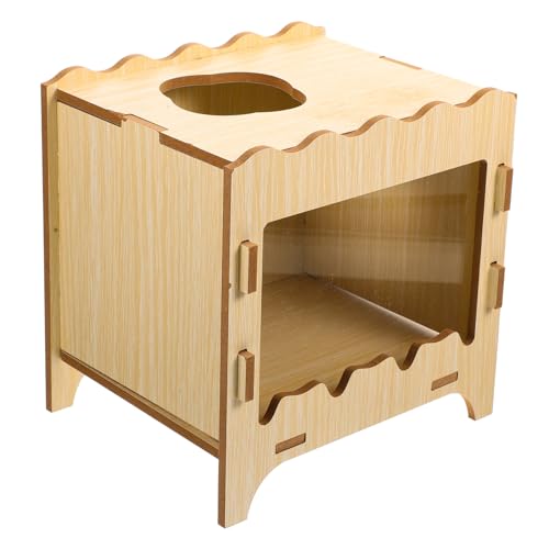 Beaupretty Hamsterversteck Hamster Spielzeug hamsterspielzeug Designkäfig aus Holz Spielzeuge Sport Haustier Rennmaus-Grabspielzeug Hamsternest hölzern Graben Bettwäsche von Beaupretty