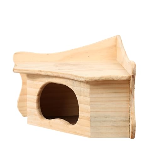 Beaupretty Holz Meerschweinchen Tierheim Große Natürliche Holz Hamster Spielzeug Eichhörnchen Hause von Beaupretty