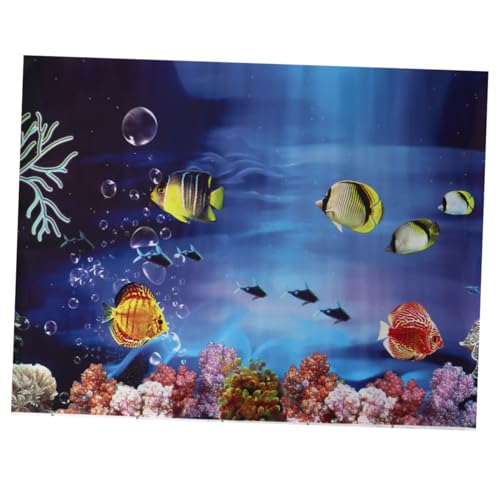 Beaupretty 3D-Aufkleber Water Proof Aquarium Dekoration Unterwasser Tapete leicht zu reinigen Aquariumdekoration 3D-Tapete Hintergrund Aufkleber dekoratives Bild doppelseitig schmücken von Beaupretty