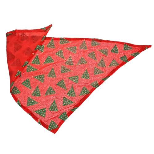 Beaupretty Hund Haustier Weihnachtsspeicheltuch Weiches Dreieckstuch Weihnachtsschmuck Weihnachts-Haustier-lätzchen Hundehalstuch Weihnachts-Katzen-Bandana Hündchen Weihnachtsbaum Polyester von Beaupretty