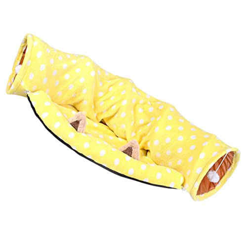 Beaupretty Kanal für Katzennester Katzenbett Hamster röhren Spielzeug für Haustiere Kaninchen schläft Spielzeuge Kaninchenbett Hasenbett faltbar Meerschweinchen Gang Flanell von Beaupretty