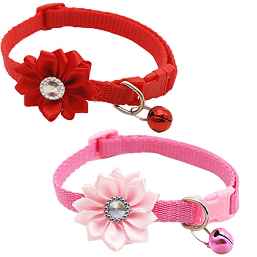 Beaupretty Mädchenschmuck 2 Stück Mädchen Ornamente Kleines Katzenhalsband Haustier Katzenhalsband Heimtierbedarf Glocke Hundehalsband Haustier Hundehalsband Haustier Blumenhalsband Haustier von Beaupretty