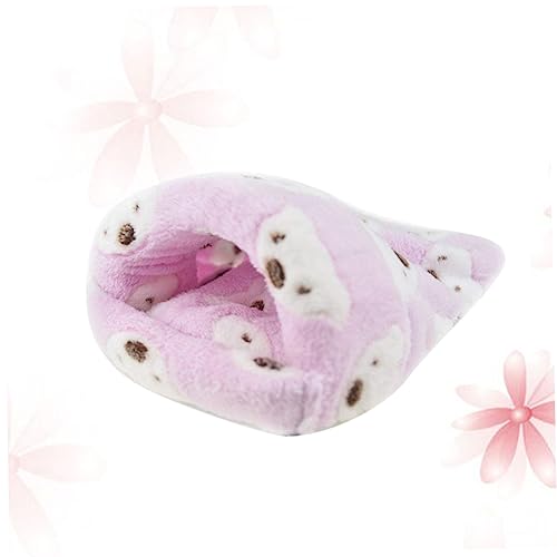 Beaupretty Betthamster Hamsterbett Meerschweinchenbett gemütlich Bett für Guinea-Bett kleines Tierbett Guinea Versteck Hasenbett Schlafsack meerschweinchen Bett Haustier schlafendes Nest Rosa von Beaupretty