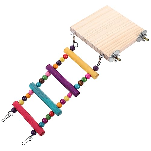 Beaupretty Spielzeuge Papageienschaukel Hamster Tritt Treppe Vogel-trittleiter-Spielzeug Kletterleiter Für Papageien Käfigvogelspielzeug Papageien Spielplatz Hölzern Vogelkäfig Holzspielzeug von Beaupretty