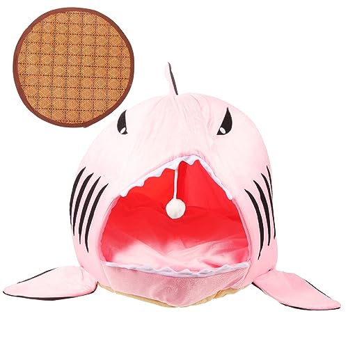 Beaupretty Pet Shark Den haustierbett pet Bed Welpenbett Atmungsaktives Katzenbett Innenmatte Innen+Matte Universelles Katzenhaus -Katzenbett Multifunktion Welpenzwinger Haustierzubehör von Beaupretty