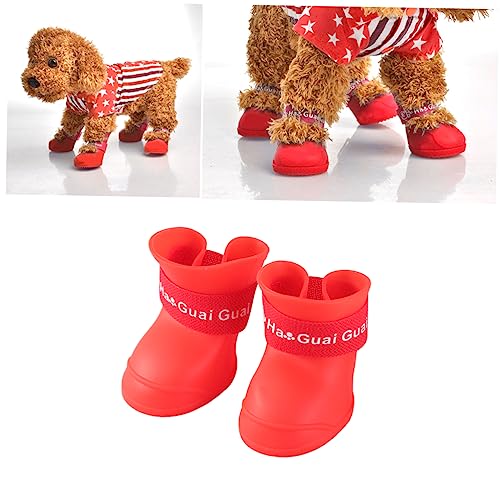 Beaupretty Regenstiefel Für Hunde XSY&g Regen Gummistiefel Schuh Regenstiefel Für Welpen Hundestiefel Für Mittelgroße Hunde Süße Regenstiefel Hundeschuhe Für Hundepfotenschutz Pommern Socke von Beaupretty