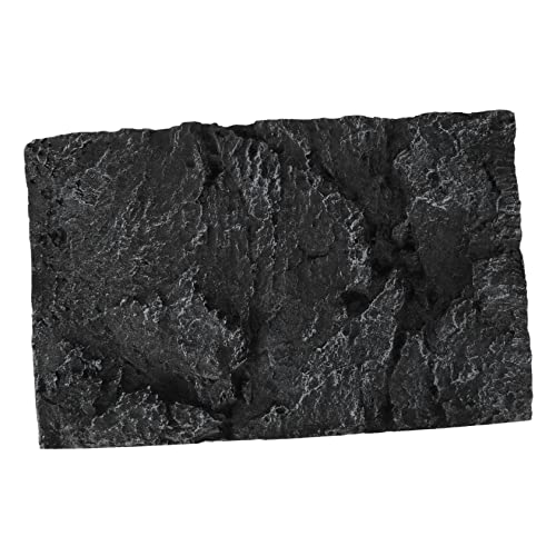 Beaupretty Bartagame Panzerzubehör Aquarienhintergrund schwarz Aquarium Hintergrundplatte PU Material Hintergrundplatte Felsen Ornament 3D-Aquarium-Hintergrundplatte Tier von Beaupretty