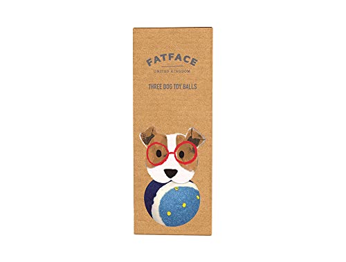 Fatface Hundespielzeug, gepunktet, Blau und Gelb, 3 Stück von Beauty Water