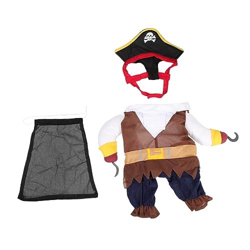 Beavorty 1 Satz Verwandlungskostüm für Haustiere Hunde-Piraten-Outfit Hund Katze Piratenkostüm Kleider Bequeme Hundekleidung Halloween-Party-Haustierkleidung Cosplay Requisiten Hündchen von Beavorty