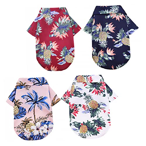 Beavorty 12 STK Haustierhemd klein Hawaii-Outfits Hawaii-Hemden Mädchenhemden Hemden für Jungen Kleider Hundeshirt Haustierkleidung schnelltrocknend Hundekleidung Weste der Hund Polyester von Beavorty