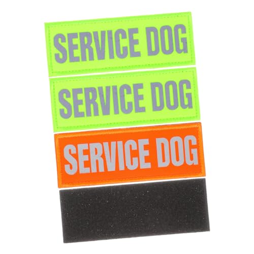 Beavorty 16 STK Diensthund Aufkleber Patches für Welpengeschirr Glow-Accessoires Etiketten welpen zubehör reflektierender Diensthunde-Aufnäher Hundezubehör für große Hunde großer Hund Gurt von Beavorty