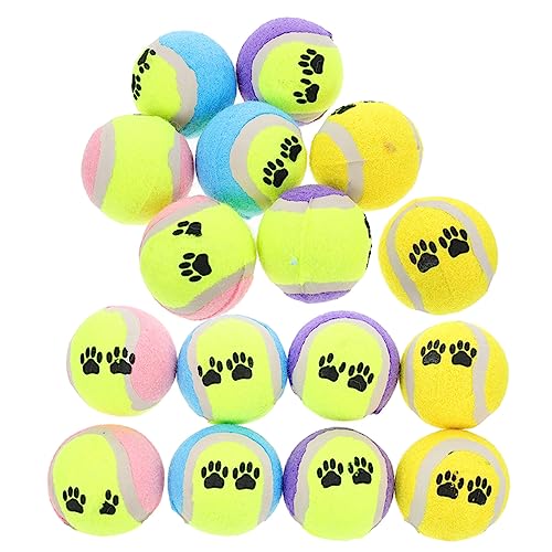 Beavorty 16st Hund, Bälle Spielt Hundeball Mit Hoher Sprungkraft Zahnhundeball Kleine Tennisbälle Interaktives Hundespielzeug Kauspielzeug Für Haustiere Hündchen Gummi Mittlerer Hund 7c von Beavorty