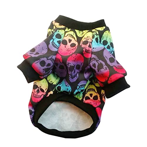 Beavorty Lieferungen 1Stk Halloween-Haustier-Sweatshirt Hund Gitarre kostü Schädel bedrucktes Haustierkostü Kleider lustiges Hundekostü Haustierkleidung Dropshipping Hundekleidung von Beavorty