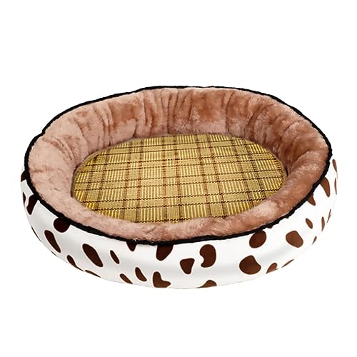 Beavorty 1pc Katze Bett Pet Nest Hundehütte Komfort S Matte Größe Kuh Muster für Haustiere von Beavorty