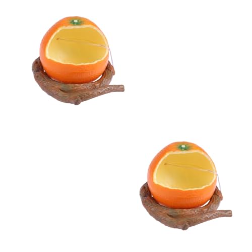 Beavorty 2 Stücke Obst Form Vogel Feeder Orange Pet Feeder Outdoor Indoor Schüssel Für Vögel Papageien Hamster von Beavorty