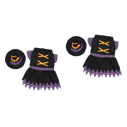 Beavorty 2St Hexenkostü Vampirumhang Urlaub Hundekostü Hunde-Halloween-Kostüme Hexen Hut Hund Ostern Kleider Kleidung Party-Hundetuch Hundemantel lustig Haustier-Outfit von Beavorty