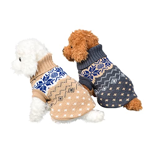 Beavorty Welpe 2St Welpenpullover Warmes Kostüm für Hund Hundepullover für kleine Hunde Katzen- und Hundepullover Kleiner Hundepullover warme Pullover Kleidung Kleider Winter von Beavorty