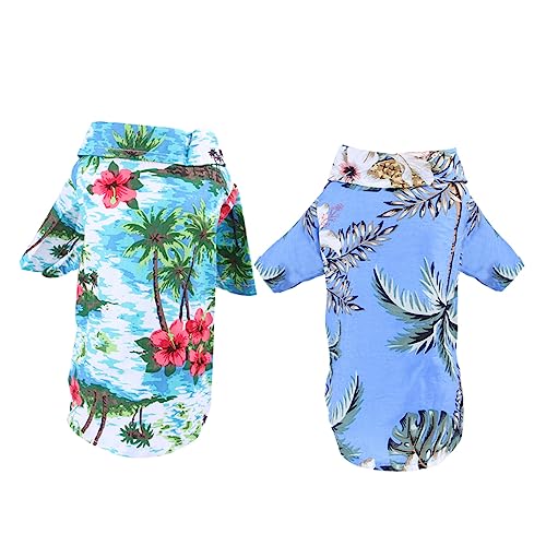 Beavorty 2pcs Hund Kleidung Haustier Hawaiian Shirt Stilvolle Pet Shirts Komfortable Kühlung Hund Shirts Beavorty 2pcs Hund Kleidung Haustier Hawaiian Shirt Stilvolle Pet Shirts Komfortable Kühlung Hund Shirts von Beavorty