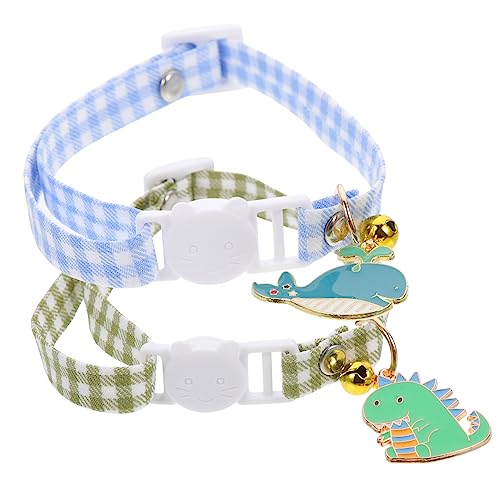 Beavorty 2st Katzenhalsband Katzenzubehör Haustierzubehör Katze Kleines Halsband Kätzchenhalsbänder Für Jungen Welpen Süße Katze Baumwolle Polyester Katzenglocke Mädchen von Beavorty