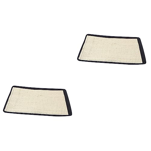 Beavorty 2St Katze kratzmatte katzenkratzmatte Kratzbrett für Katzen Sisal Kratzbrett Kratzmatte für Katzen Bodenfilter Katze Kratzer pad Kratzspielzeug für Katzen Möbel Gamaschen von Beavorty