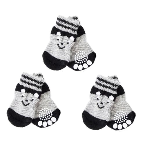 Beavorty 3 Paare hundeschuh socken sockenschuhe Kleiner Hund Haustier Stiefel Baumwolle von Beavorty