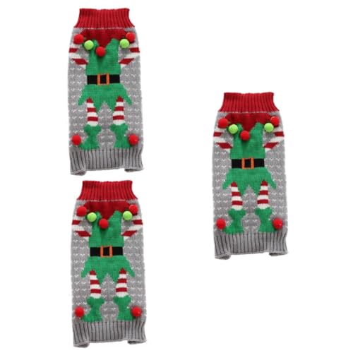 Beavorty 3st Haustier Weihnachtstuch Party-hundetuch Wintermäntel Für Hunde Welpen-Outfits Hundepullover Für Kleine Hunde Weihnachts-hundepullover Katze Weihnachtstuch Urlaub Herbst Xs von Beavorty