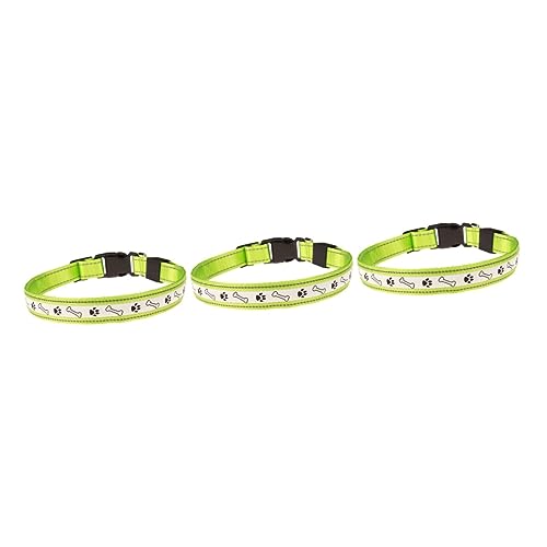 Beavorty 3st Halsketten Haustier Geführte Halskette Led-haustierhalsband Hund Beleuchtete Halskette Blinkendes Haustierhalsband Beleuchteter Kragen Rundhals Haustierzubehör von Beavorty