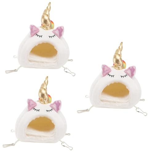 Beavorty 3st Warmes Bett Hundekäfig Mäuse Matte Käfig Für Meerschweinchen Hamster-kuscheltiere Spielzeug Und Zubehör Für Meerschweinchenkäfige Liefert Winter Haustier Weiß von Beavorty