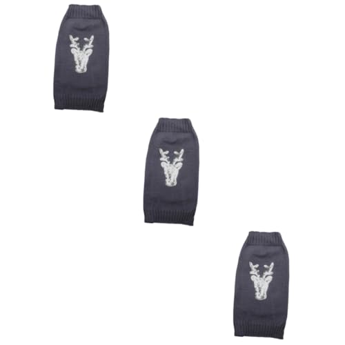 Beavorty 3St Welpenpullover Hundekleidung Weihnachtspullover Kleiner Hundepullover Kleider Winterkleidung für Haustiere entzückende Hundebekleidung Hündchen Wintermantel von Beavorty