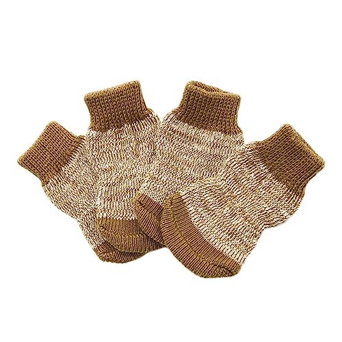 Beavorty 4 Stück Baumwollsocken sockenschuhe -Hund Hundeschuhe Hündchen Baumwolle von Beavorty