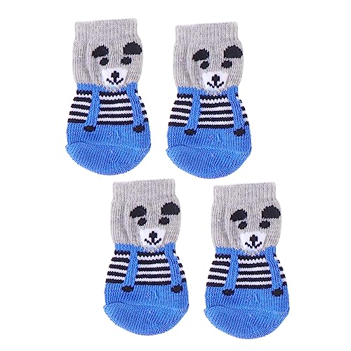 Beavorty Warme Haustierpfotensocken Haustier-söckchen-Set Strick-haustiersocken für Hunde Welpenhunde von Beavorty