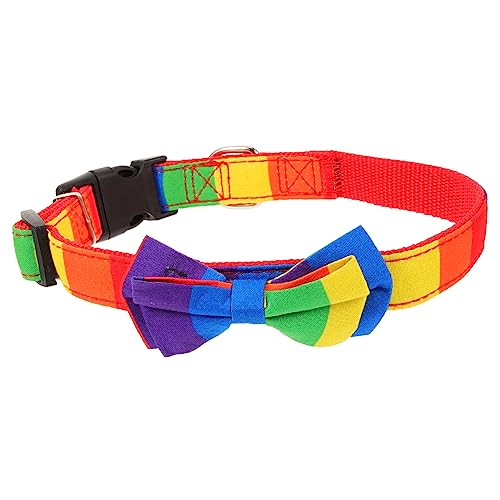 Beavorty 5St Haustierhalsband Halsband für Haustiere verstellbares Hundehalsband Regenbogenhalsband für Hunde Katzenhalsband draussen Zubehör Krawatte schmücken Stoff von Beavorty