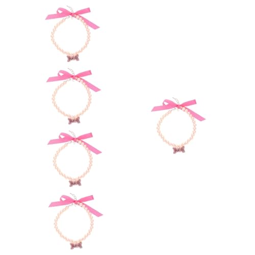 Beavorty 5St Haustierhalsband Perlenkette Haustierschmuck Kettenhalsband für Welpen eine Halskette Halsketten Party-Katzen-Hund-Halskette Hund Halskette empfindlich Zubehör Dekorationen von Beavorty