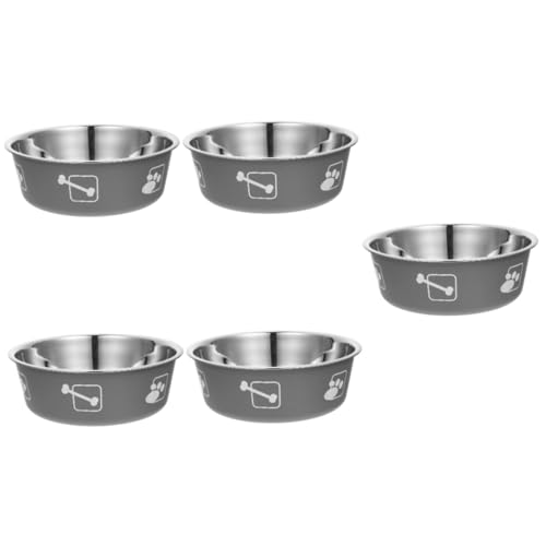 Beavorty 5st Hundenapf Aus Edelstahl Hundewasser Hundenapf Mit Silikonsohle Indoor Hundenapf Futternäpfe Für Haustiere Welpennapf Katzennapf rutschfest Rostfreier Stahl Wasserschale von Beavorty