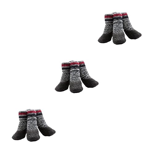 Beavorty 6 Paare Hundesocken für Hartholz rutschfeste Hundesocken Chihuahua pet paw pet Supplies alleiniger Beschützer sockenschuhe Winter Haustier Kurze großer Hündchen von Beavorty