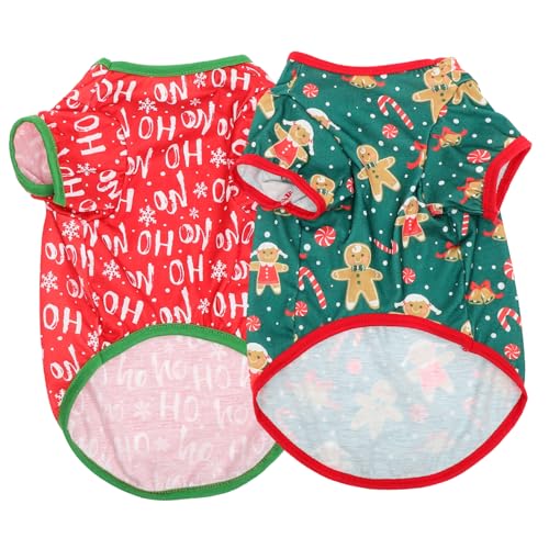 Beavorty 6 STK Haustier-Weihnachtskleidung Weihnachtsoutfit für Hunde Welpenpyjama für kleine Hunde Weihnachtspullover Kleiner Hundepullover Lustiges Haustierkostüm der Hund von Beavorty