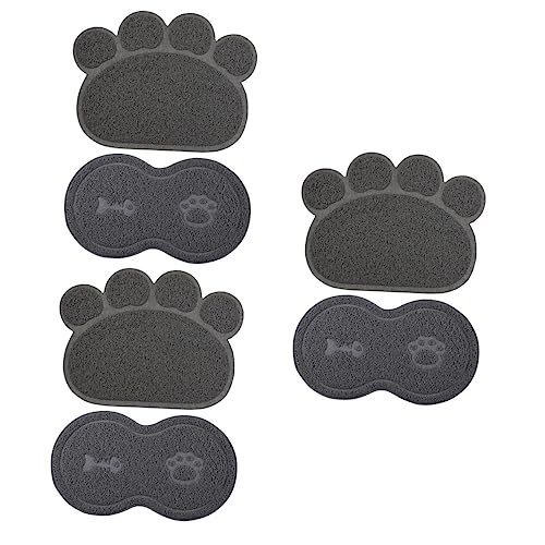 Beavorty 6 STK Haustiermatte Hund rutschfeste Matte Hundenapfmatte Tischsets Haustier rutschfeste Matte Futtermatte für Hunde Welpen Hundefutter Katze frisst Katzenfutter von Beavorty