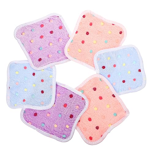 Beavorty 6st Hamsternestdecke Fleecedecken Frettchen Zubehör Rennmaus Bettwäsche Meerschweinchenmatte Hamster Wärmeunterlage Meerschweinchen Bett Hamsterversorgung Hamster Pad Liner von Beavorty