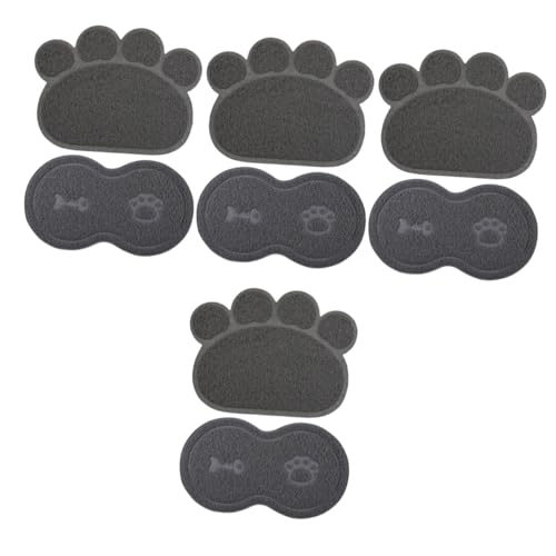 Beavorty 8 STK Haustiermatte Hund Trinknapf Pad Wassernapfmatte Tischsets Futternapfauflage für Haustiere Haustier rutschfeste Matte füttern Katzenfutter Bodenmatte PVC von Beavorty