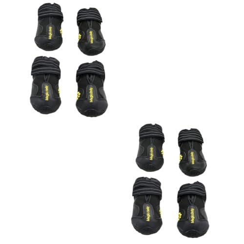 Beavorty 2 Sets Hundeschuhe Schneefeste Warme Stiefeletten Für Welpen Größe 5 – Wanderstiefel Für Hunde 4 Stück X 2 von Beavorty