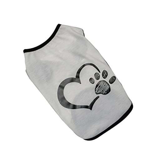 Beavorty Sommerkleidung Für Katzen Kleid Für Den Sommer Cooler Hund Partykleidung Für Haustiere Hundehemd Weste Tanktops Baumwollhemden Hunde-Cosplay-kostü Sommerjacken Weiß Shirt Mantel von Beavorty