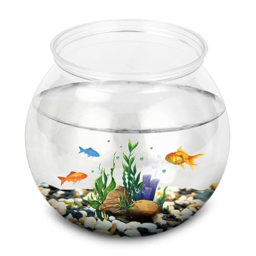 Beavorty Bürodekoration Kunststoff Fischschale Schalen Transparente Goldfischschale Globus Blumenvase Terrarium Pflanzgefäß Halter für Kinder Karneval Spiele Süßigkeiten Party Gastgeschenke von Beavorty