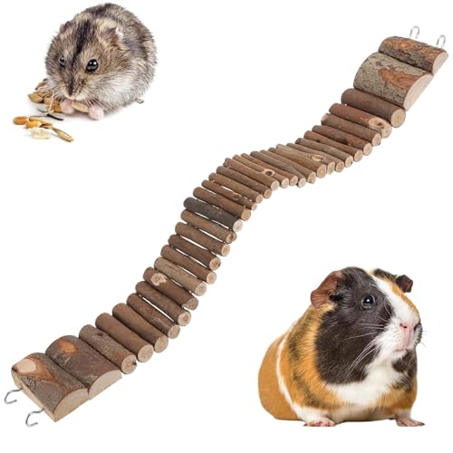 Beavorty Hamsterleiter Spielzeug Hamster Tunnel Hamster Kauspielzeug Holz Hamster Leiter Haustier Leiter Brücke Häschen Spielzeug Kaninchen Kletterspielzeug Kaninchen Spielzeug Vogel Holzleiter Bambus von Beavorty