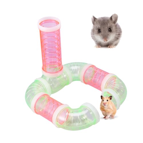 Beavorty Acryl Rohr Hamster Spielzeug Tier Käfig Rohr Zubehör Erweitern Lebensraum Bunte Formen Eichhörnchen Sicher Tunnel von Beavorty