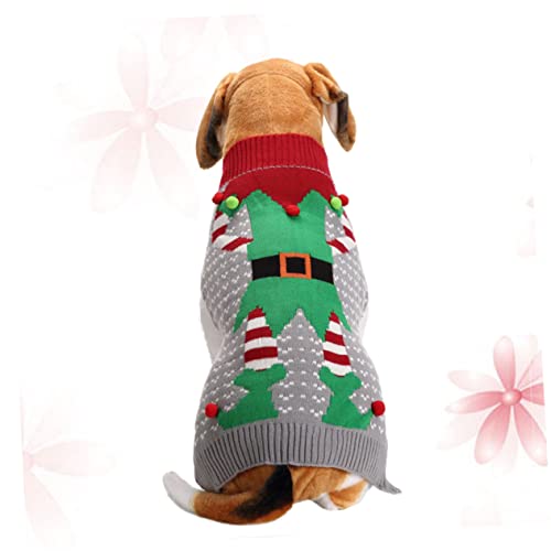 Beavorty Haustier Elfen Kostüm Weihnachtshund Outfit Warme Welpenoutfits Weihnachten Haustier Mantel Weihnachtshundekleidung Urlaub Katzen Kleidung Hunde Wintermäntel Cosplay von Beavorty