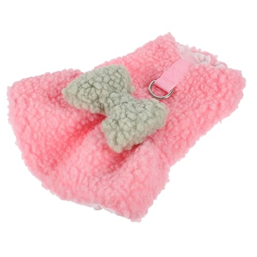 Beavorty Haustierkleidung Winter Verdickter Warmer Schleifenmuster-traktions- - Und Schnee-Baumwollrock (rosa) Hundegeschirrkleid Winterjacke Für Hunde Winddicht Polyesterfutter Schmücken von Beavorty