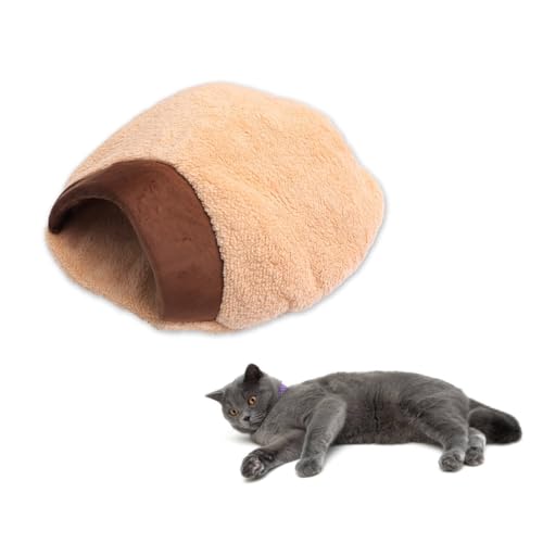 Beavorty Luxuriöses Katzenhaus Superweich für Kätzchen Höhle Nest Heimtierbedarf Katzenbett Schlafsack 60 X 50 X 16 cm von Beavorty