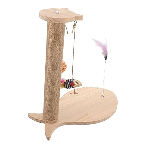 Beavorty Kratzbaum Für Katzen Aus Sisal Kletterturm Für Katzen Katzenkratzbaum Katzenspielplatz Kratzspielzeug Für Kätzchen Katzenstange Kratzbaumball Für Katzen Schleifzubehör Massivholz von Beavorty