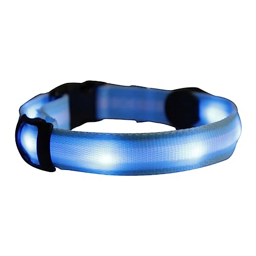 Beavorty LED-Sicherheitshalsbandlicht Nachtsicherheitshalsband für Haustiere Haustierhalsband mit EIN-Aus-Schnalle LED-Haustierhalsband LED-Blinkhalsband der Hund Schleife von Beavorty